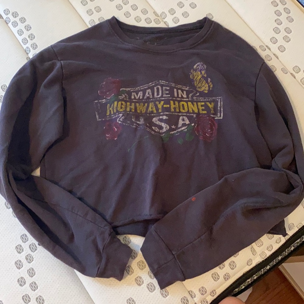 Cropped vintage crew neck